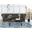 Home Square 2-Piece Set with Lift Top Coffee Table & Glass Door Bar Cart