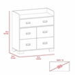 Home Square 3-Piece Set with 5 Drawer Dresser & Nightstand in White