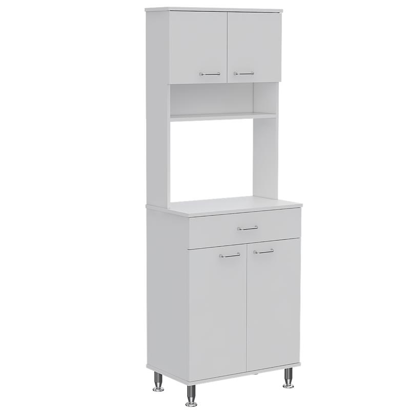 Home Square 2-Piece Set with Kitchen Island and High Pantry Cabinet