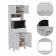 Home Square 2-Piece Set with Kitchen Island and High Pantry Cabinet