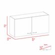 Home Square 2-Piece Set with Wood Kitchen Island and Wall Cabinet