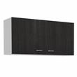Home Square 2-Piece Set with Wood Kitchen Island and Wall Cabinet