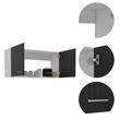 Home Square 2-Piece Set with Wood Kitchen Island and Wall Cabinet