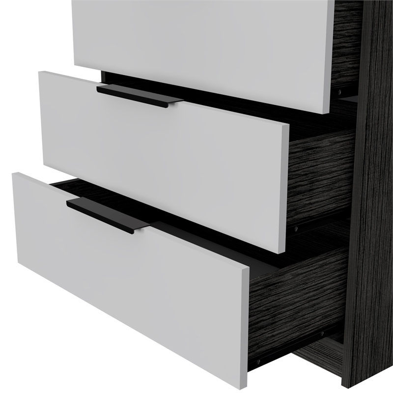 Home Square 2-Piece Set with 3 Drawer Dresser & Shoe Rack With Mirror