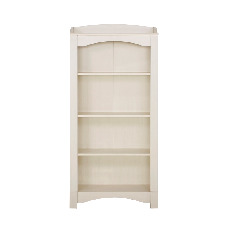 Home Square 2-Piece Set with 4-Shelf Bookcase and Hall Tree Shoe Bench