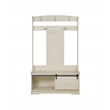 Home Square 2-Piece Set with 4-Shelf Bookcase and Hall Tree Shoe Bench