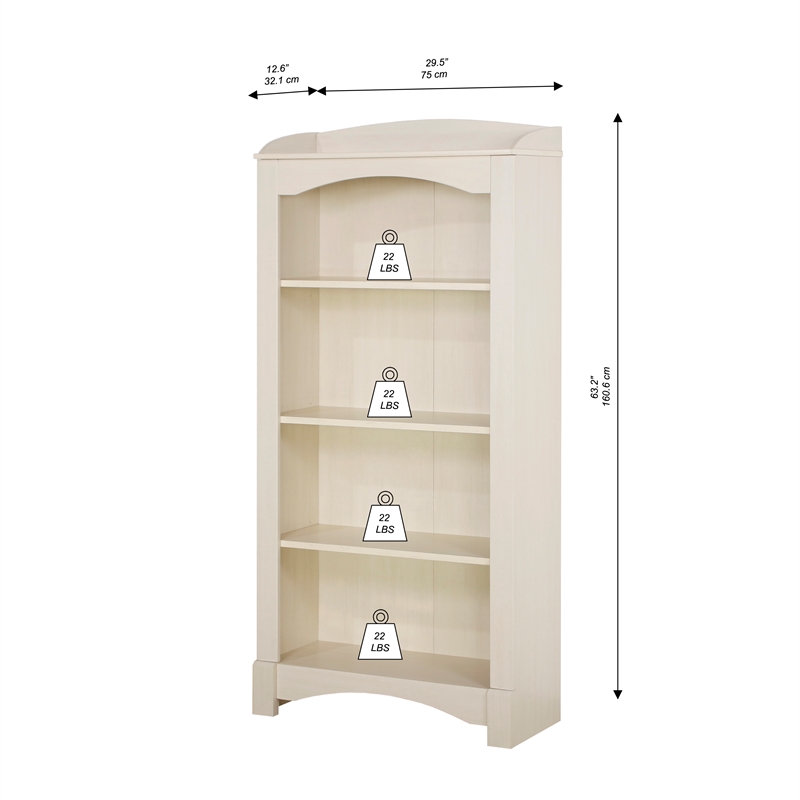 Home Square 2-Piece Set with 4-Shelf Bookcase and Hall Tree Shoe Bench