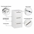 Home Square 2-Piece Set with Writing Desk and Lateral File Cabinet in White