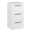 Home Square 2-Piece Set with Writing Desk and Lateral File Cabinet in White