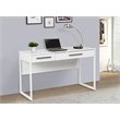 Home Square 2-Piece Set with Writing Desk and Lateral File Cabinet in White