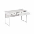 Home Square 2-Piece Set with Writing Desk and Lateral File Cabinet in White