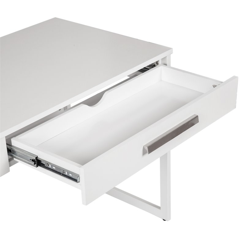Home Square 2-Piece Set with Writing Desk & Credenza File Cabinet