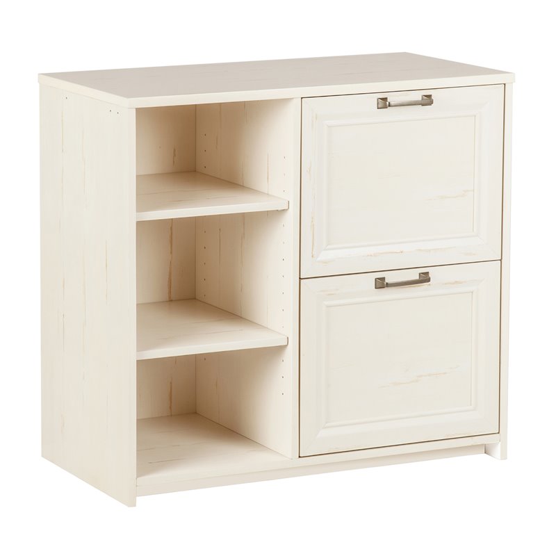 Home Square 2-Piece Set with 2-Door File Cabinet and Hall Tree Shoe Bench