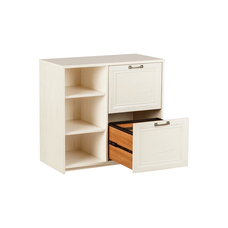 Home Square 2-Piece Set with 2-Door File Cabinet and Hall Tree Shoe Bench