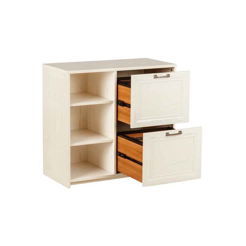 Home Square 2-Piece Set with 2-Door File Cabinet and Hall Tree Shoe Bench