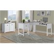 Home Square 2-Piece Set with 2-Door Storage Cabinet and Corner Desk