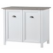 Home Square 2-Piece Set with 2-Door Storage Cabinet and Corner Desk