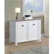 Home Square 2-Piece Set with 2-Door Storage Cabinet and Corner Desk