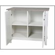 Home Square 2-Piece Set with 2-Door Storage Cabinet and Corner Desk