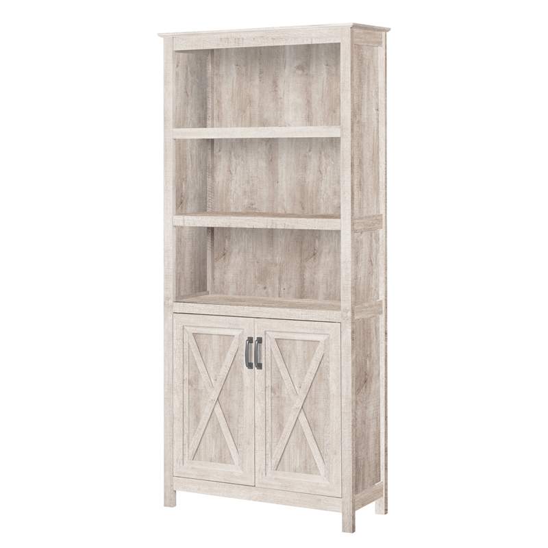Home Square 2-Piece Set with 2 Door Bookcase and Lateral Filing Cabinet
