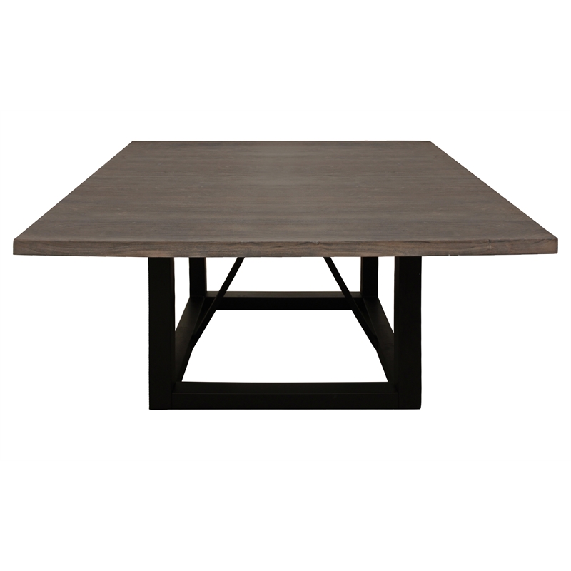 Home Square 9-Piece Set with Square Dining Table & 8 Fabric Side Chairs
