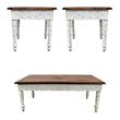 Home Square 3-Piece Set with Solid Wood Cocktail Table & 2 End Tables