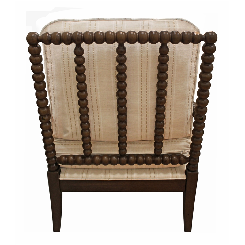 Home Square 3-Piece Set with Round Side Table and 2 Fabric Occasional Chairs