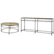 Home Square 2-Piece Set with Round Coffee Table and Sofa Console Table