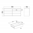 Home Square 3-Piece Set with Double Dresser and 2 Nightstands