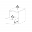 Home Square 3-Piece Set with Double Dresser and 2 Nightstands