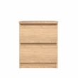 Home Square 2-Drawer Nightstand in Jackson Hickory - Set of 2