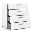 Home Square 2-Piece Set with Space Wardrobe and 4 Drawer Chest in White