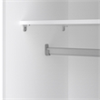 Home Square 2-Piece Set with Space Wardrobe and 4 Drawer Chest in White