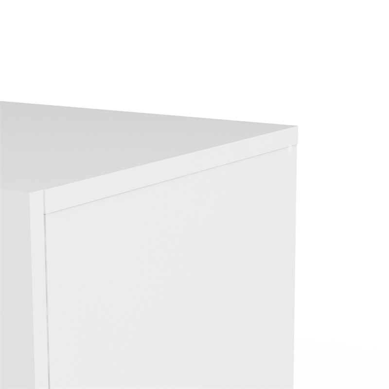 Home Square 2-Piece Set with Space Wardrobe and 4 Drawer Chest in White