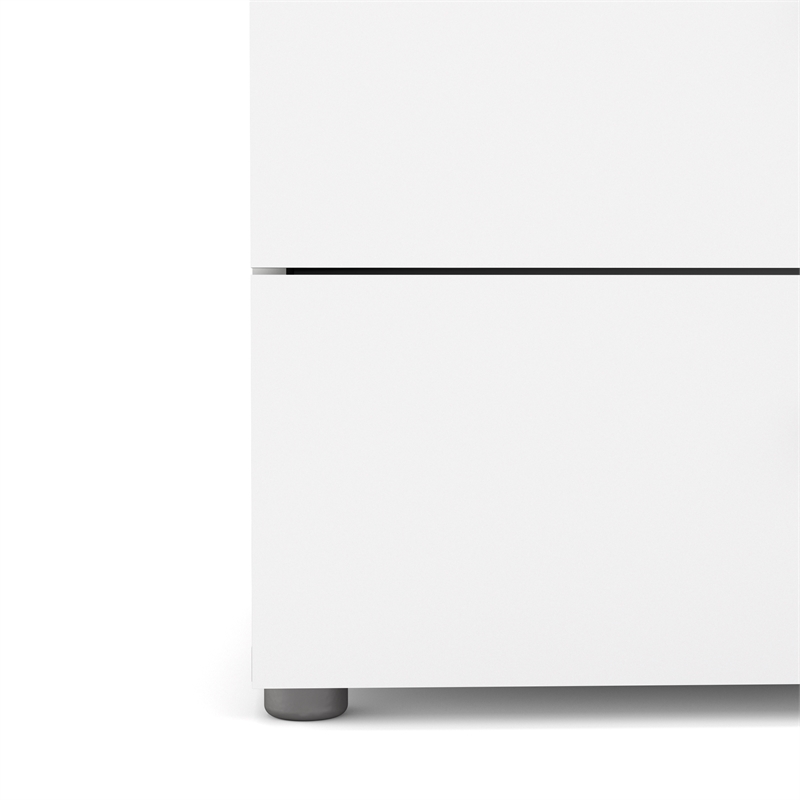 Home Square 2-Piece Set with Space Wardrobe and 4 Drawer Chest in White