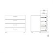 Home Square 2-Piece Set with Space Wardrobe and 4 Drawer Chest in White