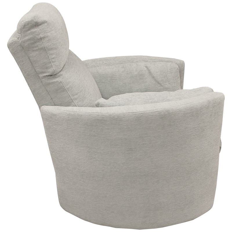 Home Square Polyester Swivel Glider Recliner in Mineral White - Set of 2