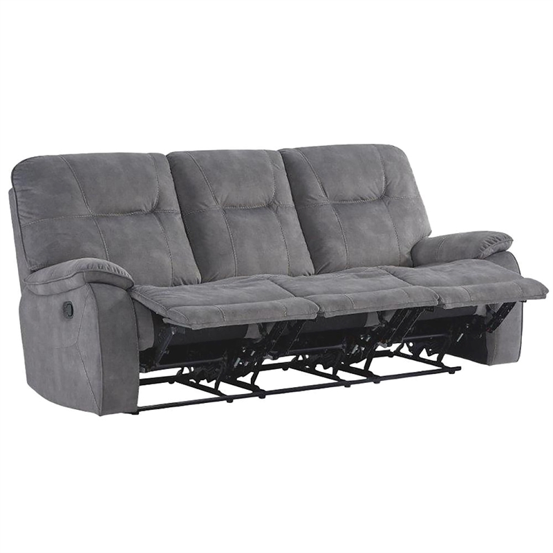 Home Square 3-Piece Set with Recliner & Loveseat & Sofa in Shadow Gray