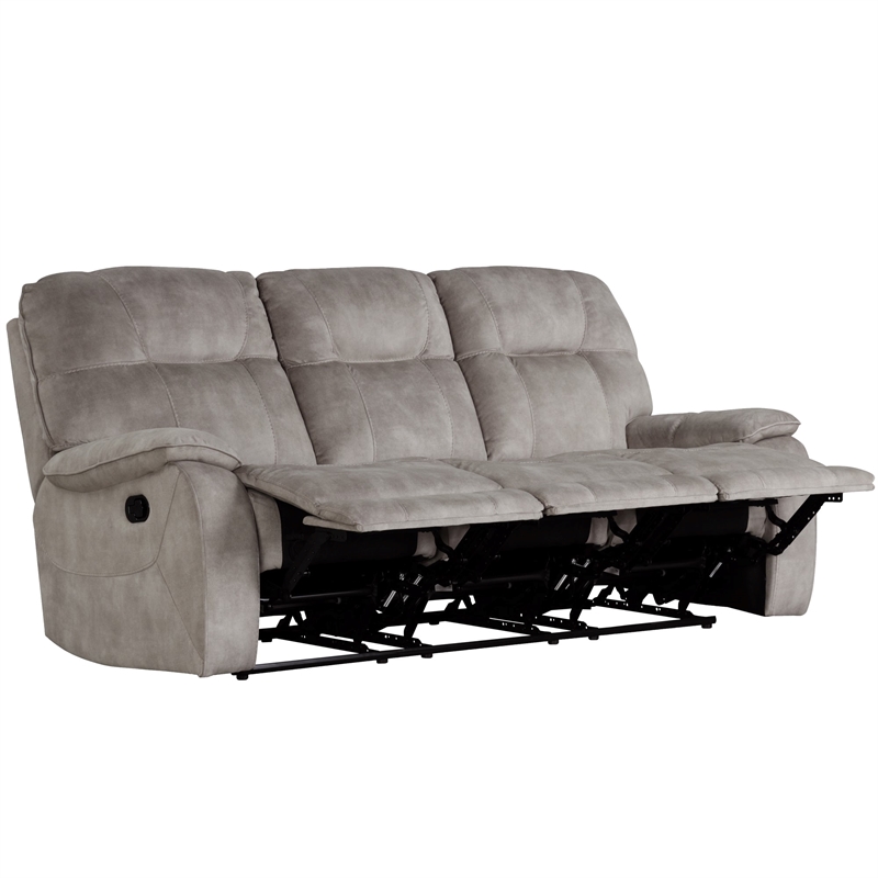 Home Square 3-Piece Set with Glider Recliner & Loveseat & Sofa in Natural