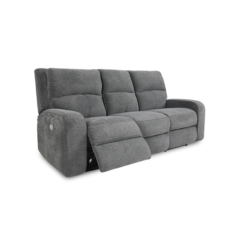 Home Square 3-Piece Set with Recliner & Loveseat & Sofa in Bizmark Gray