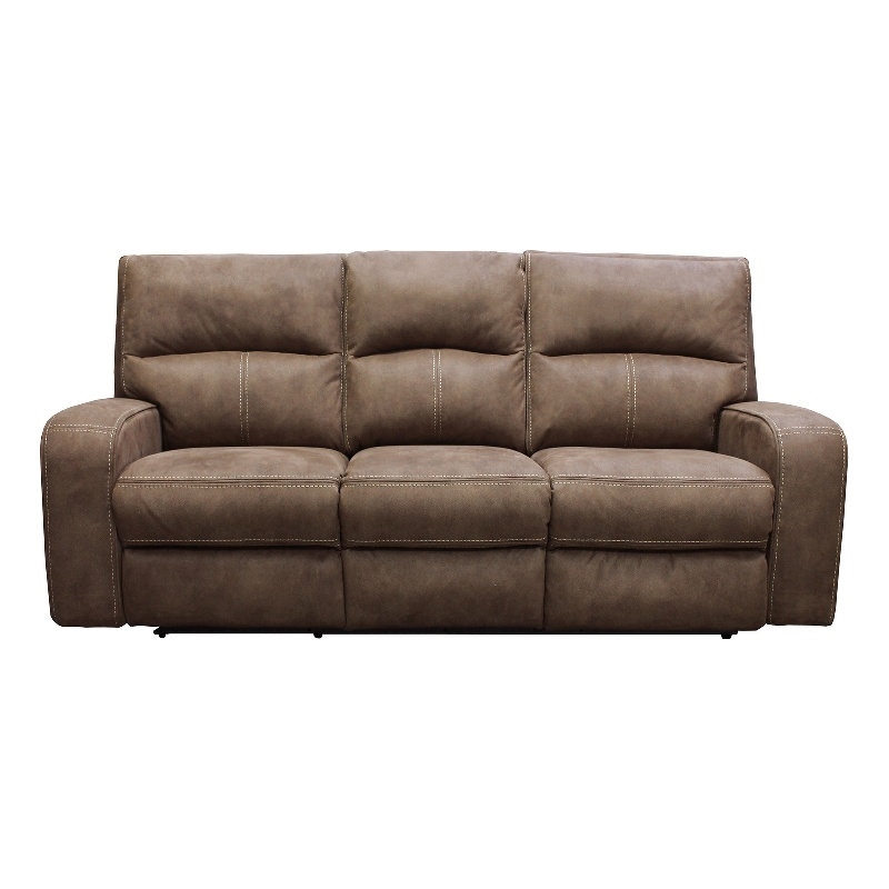 Home Square 3-Piece Set with Recliner & Loveseat & Sofa in Kahlua Brown