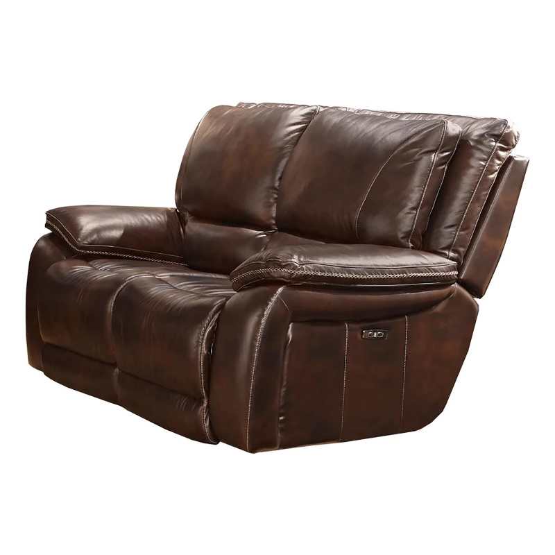 Home Square 3-Piece Set with Power Recliner & Loveseat & Sofa in Burnt Sienna