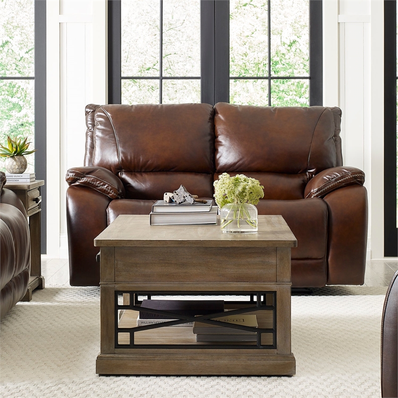 Home Square 3-Piece Set with Power Recliner & Loveseat & Sofa in Burnt Sienna