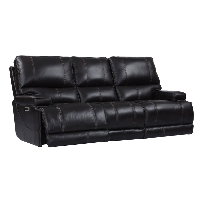 Home Square 3-Piece Set with Power Recliner & Loveseat & Sofa in Brown