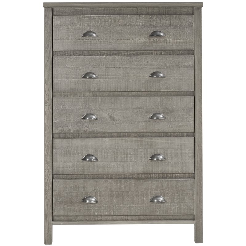 Home Square 3-Piece Set with 2 Nightstands and 5-Drawer Bedroom Chest