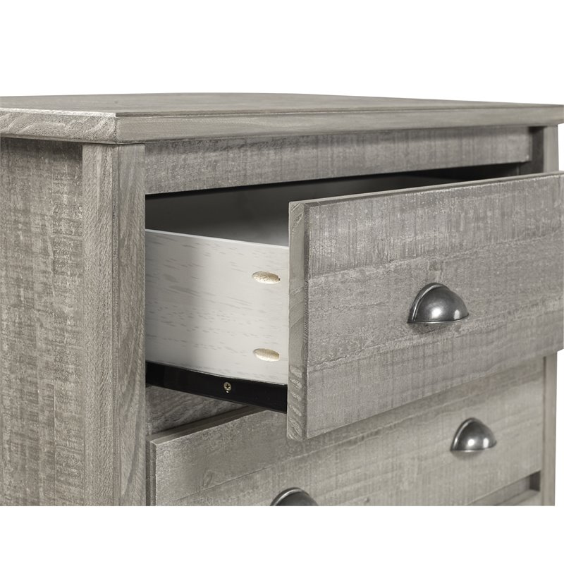 Home Square 3-Piece Set with 2 Nightstands and 5-Drawer Bedroom Chest