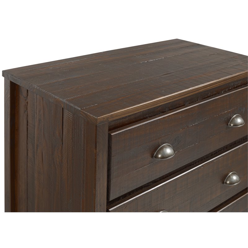 Home Square 2-Piece Set with 5-Drawer Chest & 6-Drawer Dresser in Walnut