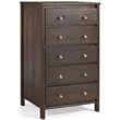 Home Square 2-Piece Set with 5-Drawer Chest & 6-Drawer Dresser in Walnut