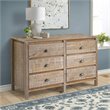 Home Square 2-Piece Set with 5-Drawer Chest & 6-Drawer Dresser in Walnut