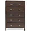 Home Square 2-Piece Set with 5-Drawer Chest & 6-Drawer Dresser in Walnut